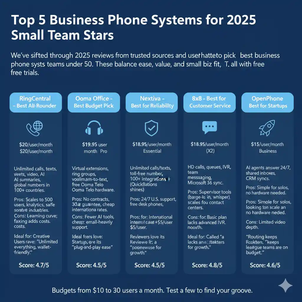 Top 5 Business Phone Systems
