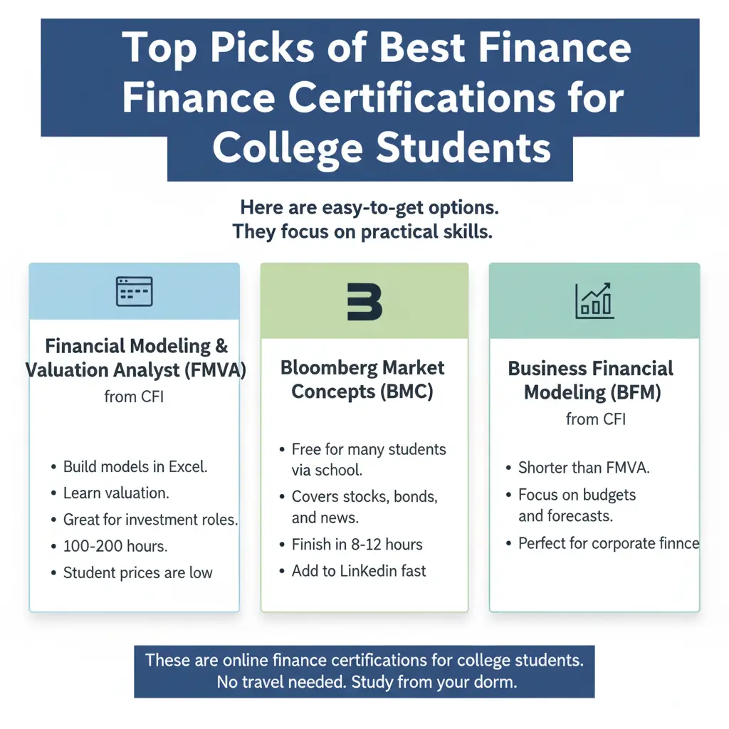 Top Picks for Best Finance Certifications for College Students