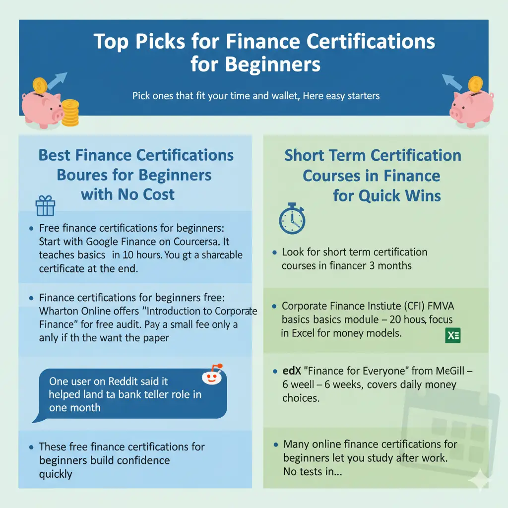 Top Picks for Finance Certifications for Beginners