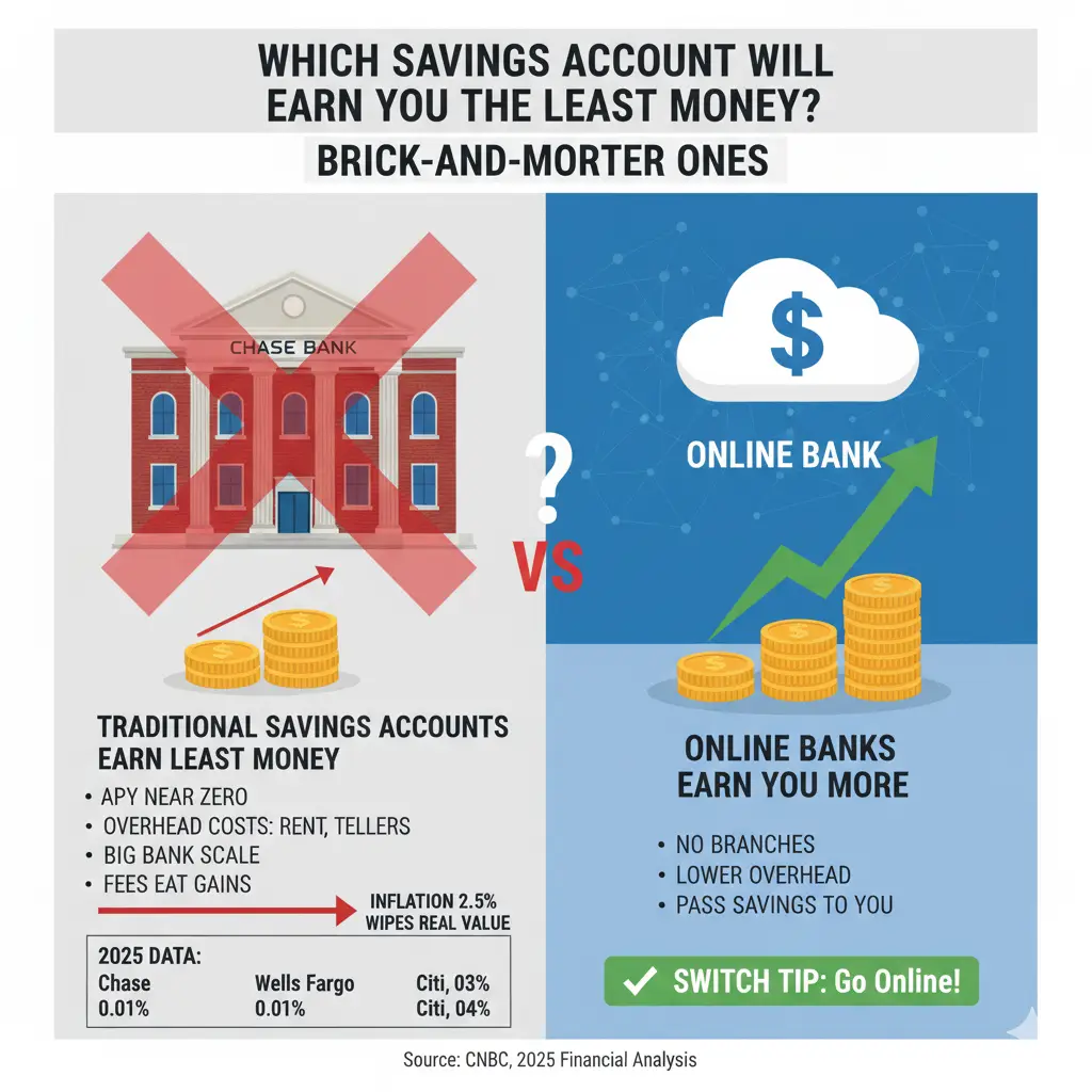 Traditional Savings Accounts Will Earn You the Least Money