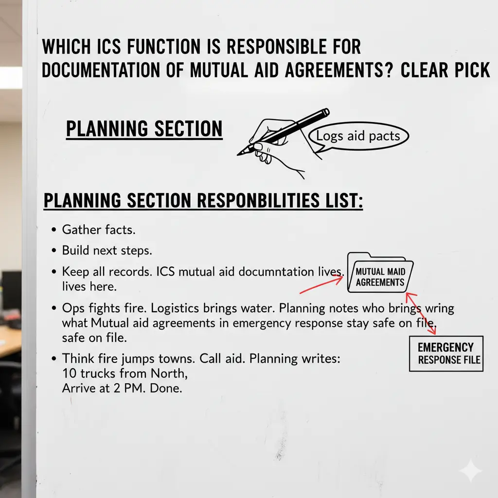 Which Ics Function Is Responsible For Documentation Of Mutual Aid Agreements? Clear Pick
