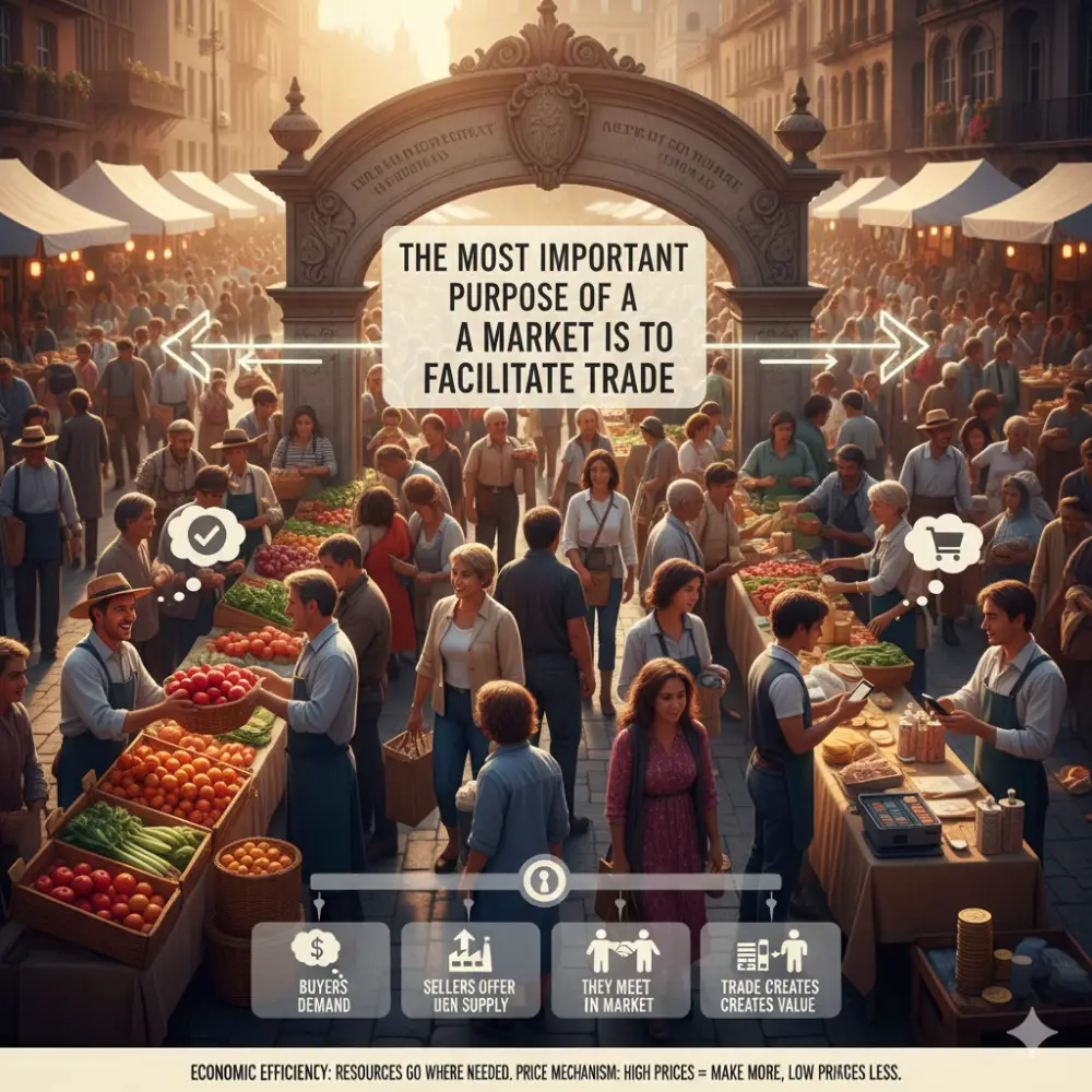 the most important purpose of a market is to