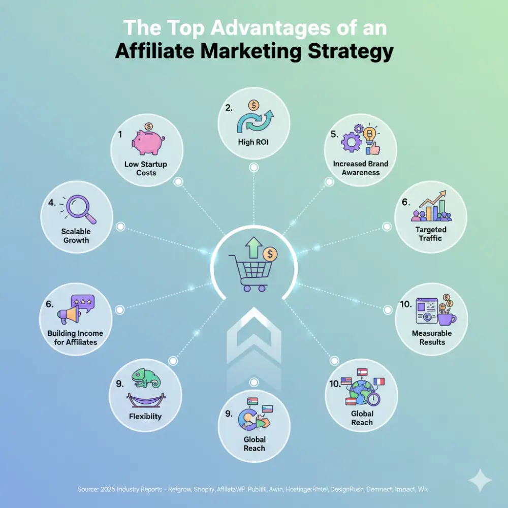 what are the advantages of an affiliate marketing strategy