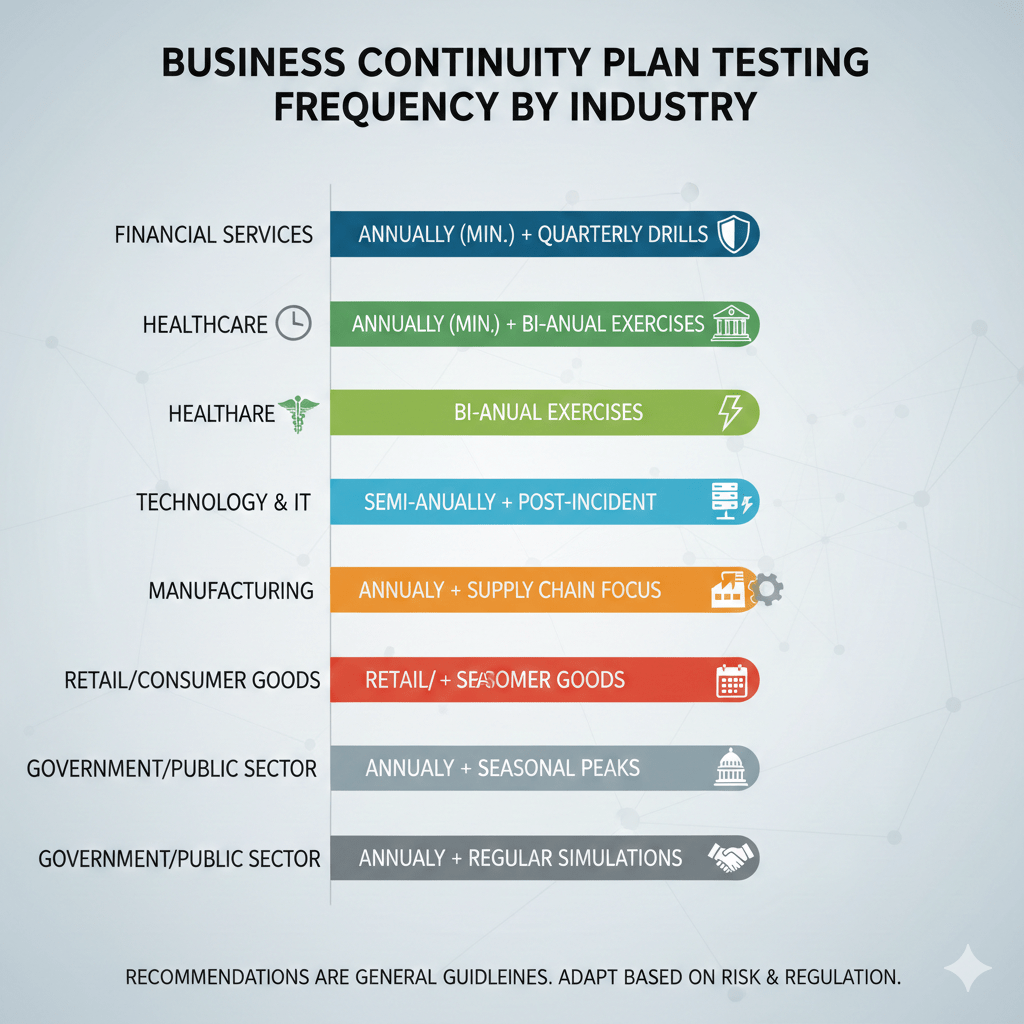 How Often Should a Business Continuity Plan Be Tested by Industry?